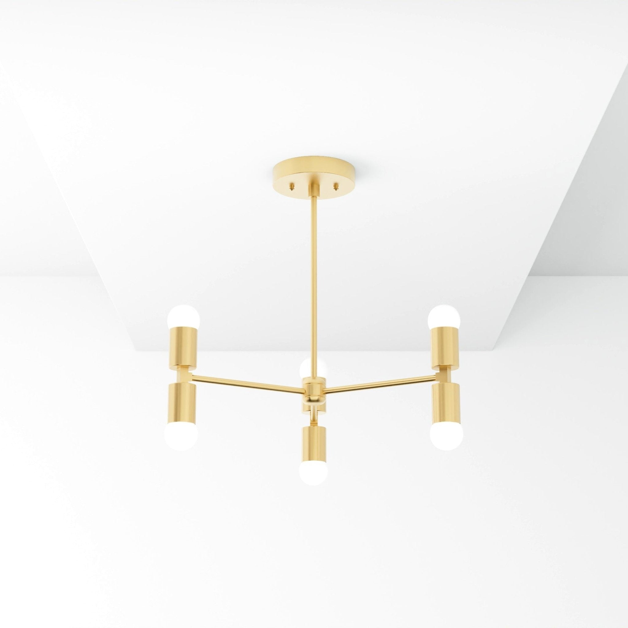 Kate McEnroe New York Chicago - 6 Light Mid Century Modern Inspired ChandelierChandelier204 - RB