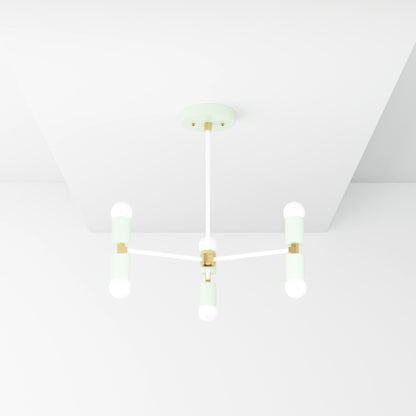 Kate McEnroe New York Chicago - 6 Light Mid Century Modern Inspired ChandelierChandeliersku - 43999773327606