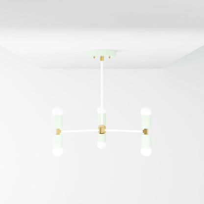 Kate McEnroe New York Chicago - 6 Light Mid Century Modern Inspired ChandelierChandeliersku - 43999773327606