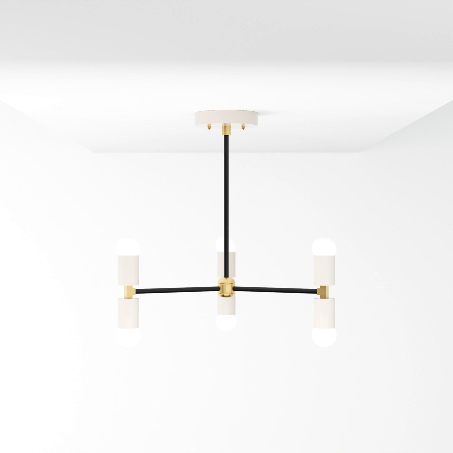 Kate McEnroe New York Chicago - 6 Light Mid Century Modern Inspired ChandelierChandeliersku - 43999773688054