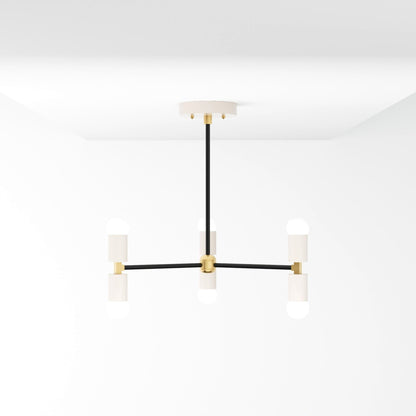 Kate McEnroe New York Chicago - 6 Light Mid Century Modern Inspired ChandelierChandeliersku - 43999773688054