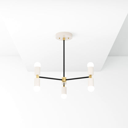 Kate McEnroe New York Chicago - 6 Light Mid Century Modern Inspired ChandelierChandeliersku - 43999773688054