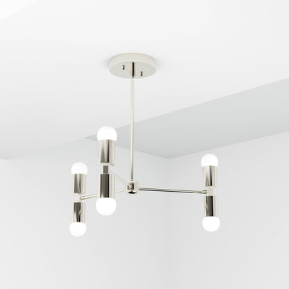 Kate McEnroe New York Chicago - 6 Light Mid Century Modern Inspired ChandelierChandeliersku - 43999773688054