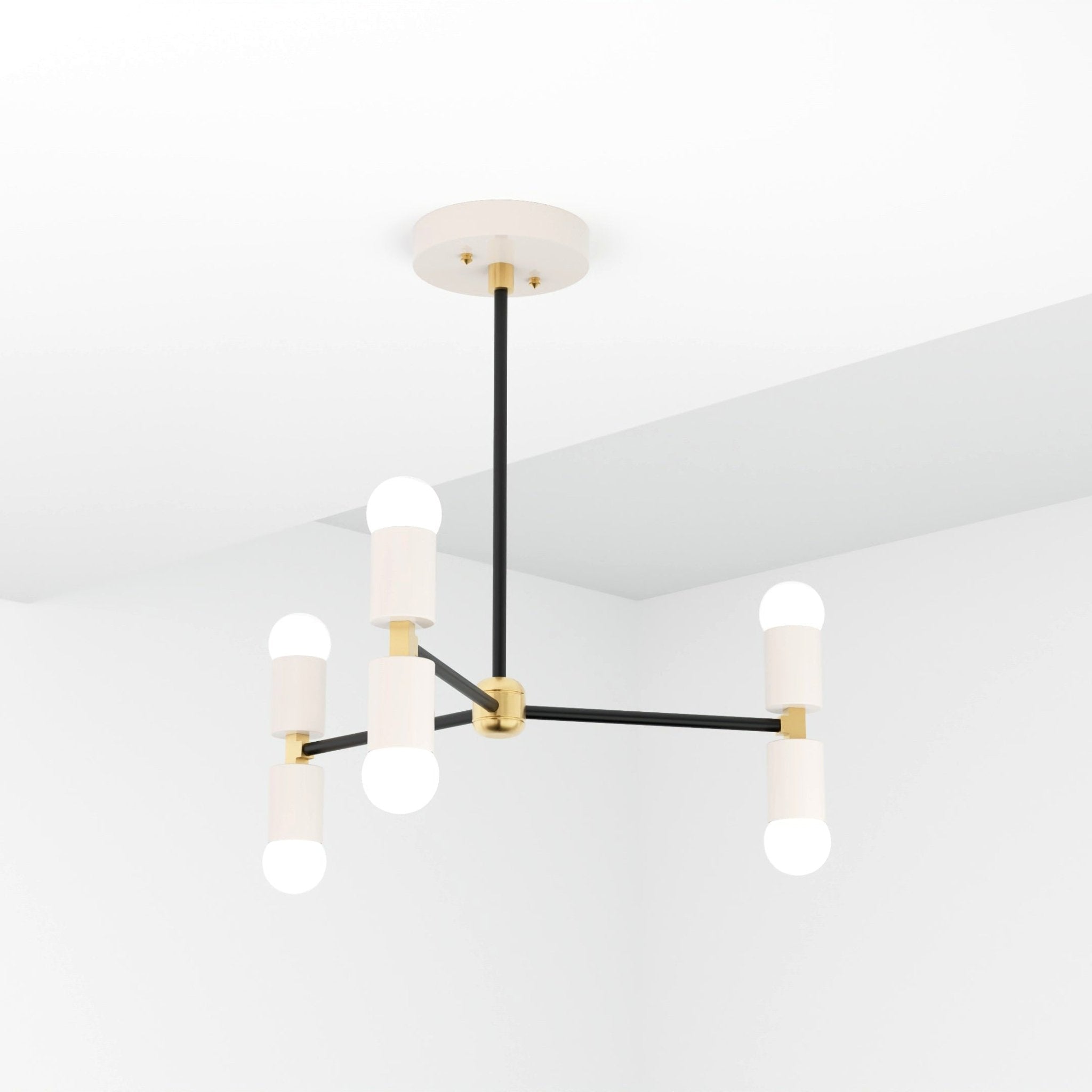 Kate McEnroe New York Chicago - 6 Light Mid Century Modern Inspired ChandelierChandeliersku - 43999773688054