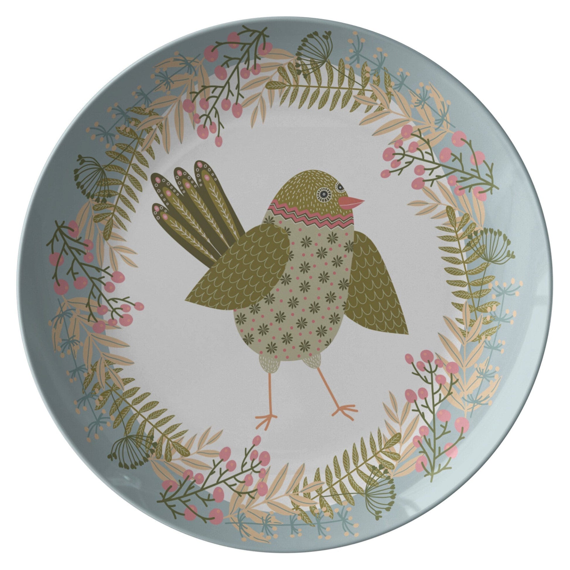 Kate McEnroe New York Chinese Folklore Floral Bird Dinner Plates Plates