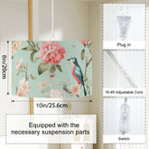 Kate McEnroe New York Chinoiserie Bird and Peony Ceiling Pendant Lamp, Hanging LightPendant LightsXz3zJkCajV