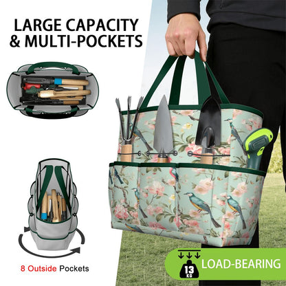 Kate McEnroe New York Chinoiserie Bird and Peony Garden Tool BagGarden Tool Bagw3jDvANHsK