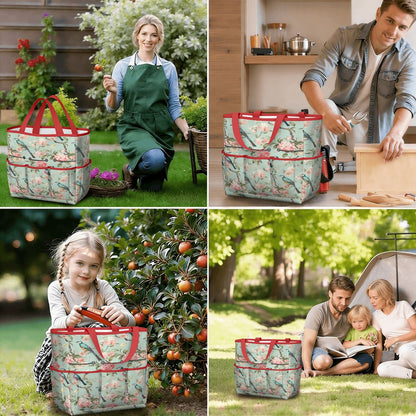 Kate McEnroe New York Chinoiserie Bird and Peony Garden Tool BagGarden Tool Bagw3jDvANHsK