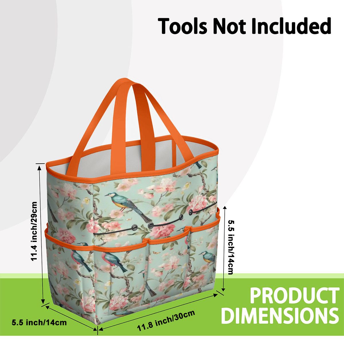 Kate McEnroe New York Chinoiserie Bird and Peony Garden Tool BagGarden Tool Bagw3jDvANHsK