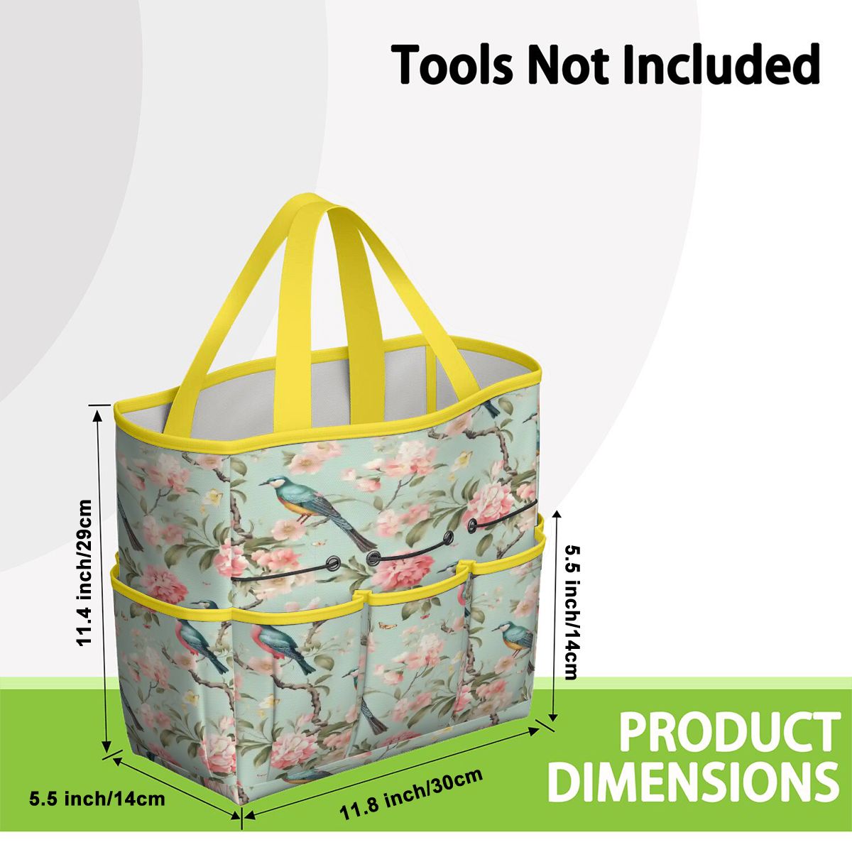 Kate McEnroe New York Chinoiserie Bird and Peony Garden Tool BagGarden Tool Bagw3jDvANHsK