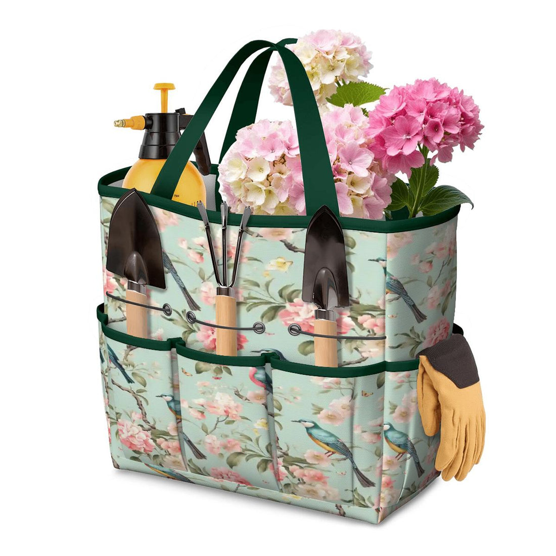 Kate McEnroe New York Chinoiserie Bird and Peony Garden Tool BagGarden Tool BagWJ3aKeMlUL