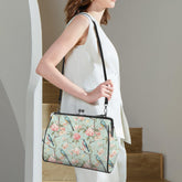 Kate McEnroe New York Chinoiserie Bird and Peony Kiss Lock HandbagCrossbody BagsD3269487