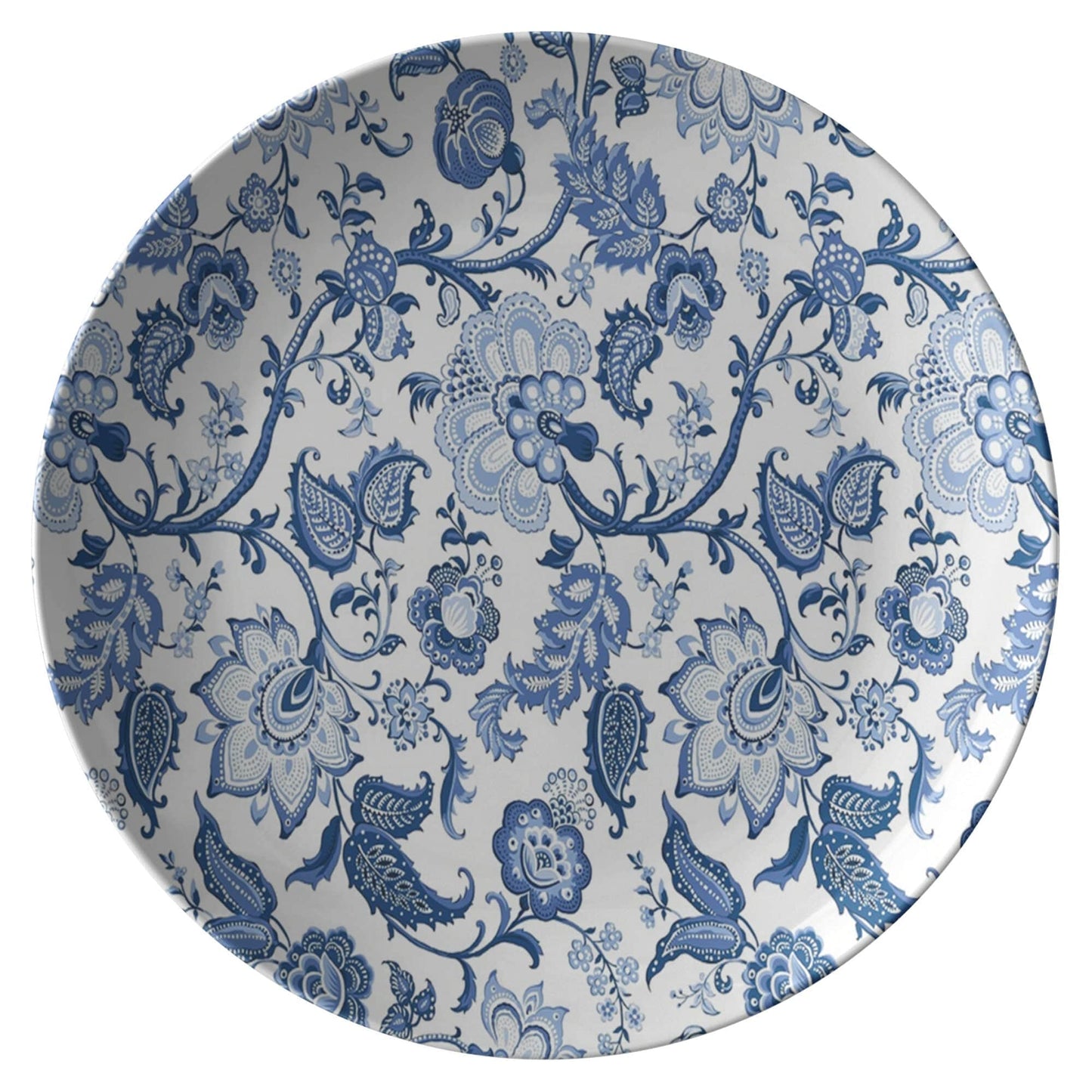 Kate McEnroe New York Chinoiserie Blue and White Floral Dinner Plates Plates