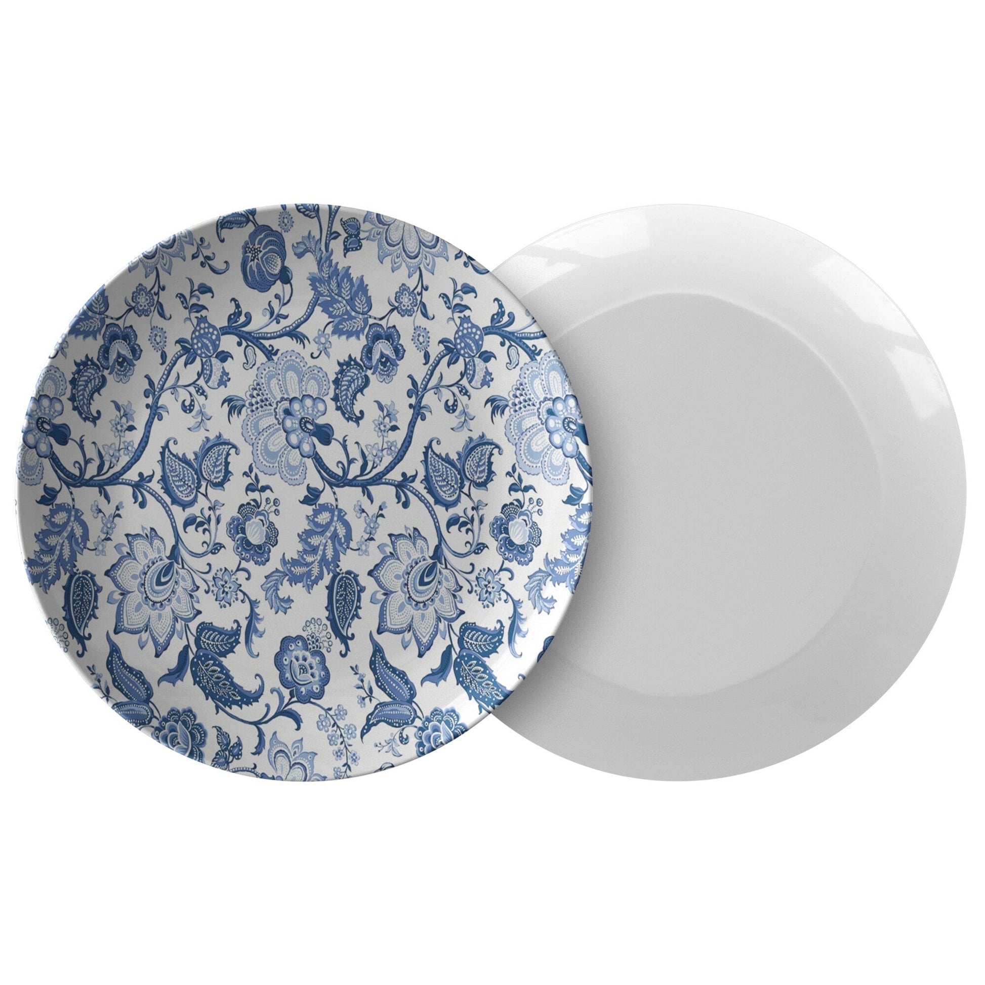 Kate McEnroe New York Chinoiserie Blue and White Floral Dinner Plates Plates