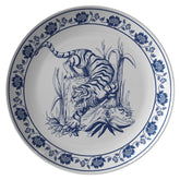 Kate McEnroe New York Chinoiserie Blue and White Tiger Dinner PlatePlatesP20 - CHI - TIG - 1S