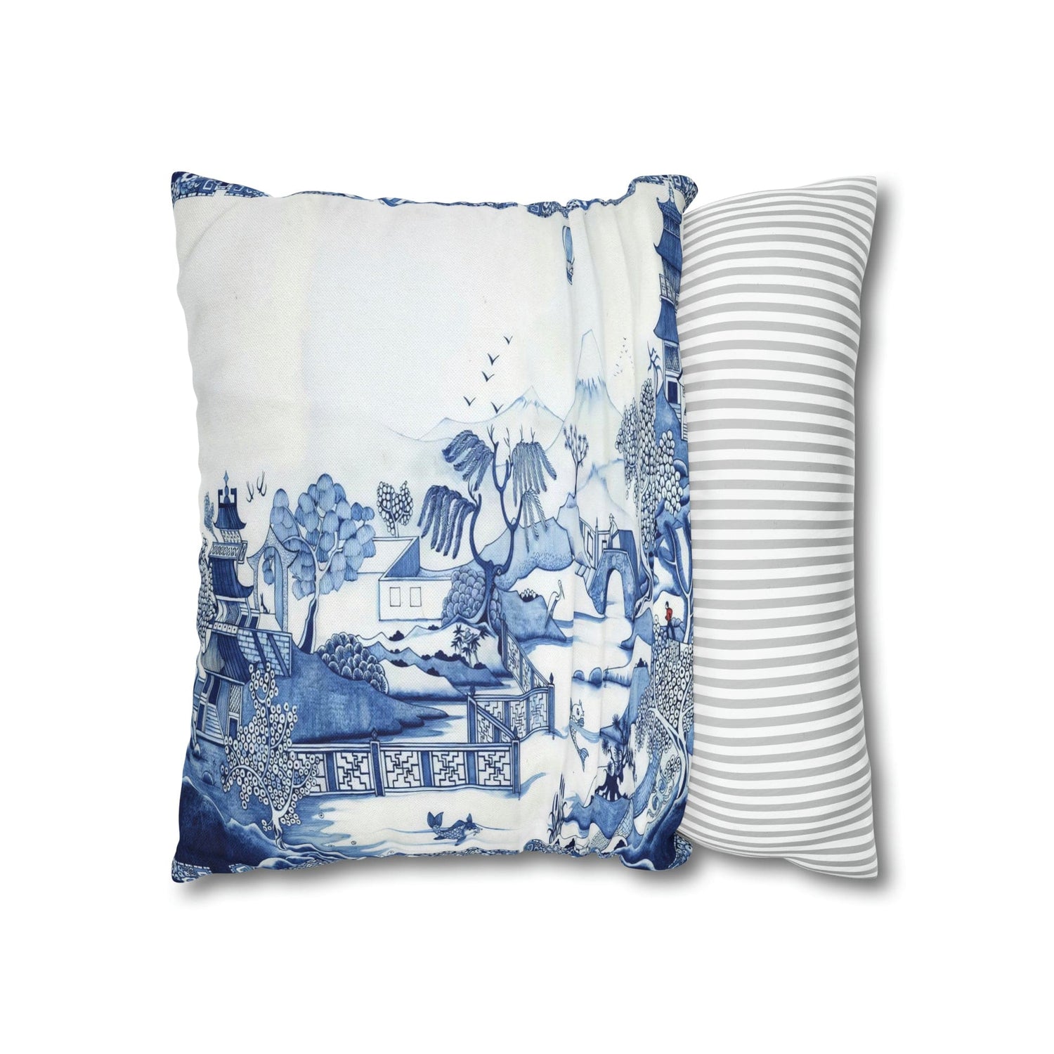 Printify Chinoiserie Blue Willow Pillowcase Home Decor