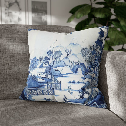 Printify Chinoiserie Blue Willow Pillowcase Home Decor