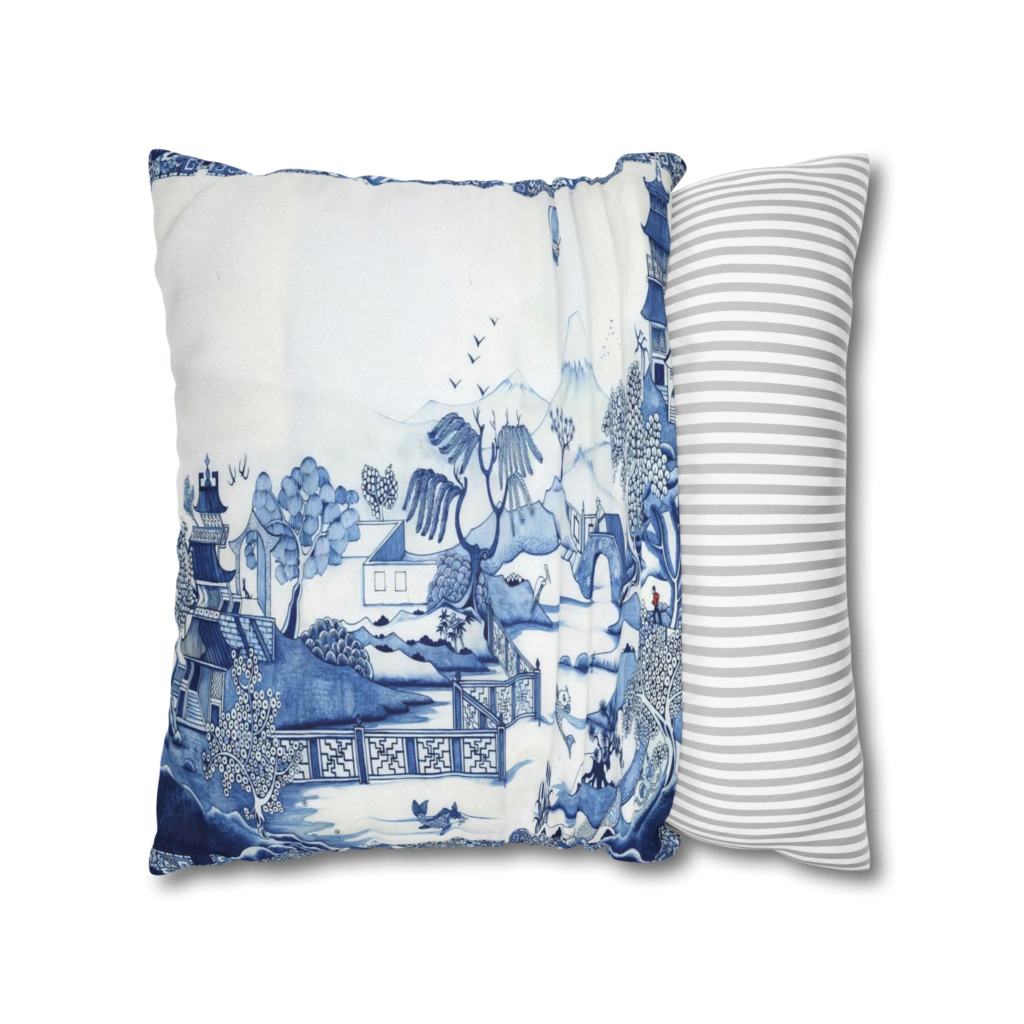 Kate McEnroe New York Chinoiserie Blue Willow PillowcaseThrow Pillow Covers23500032046759768283