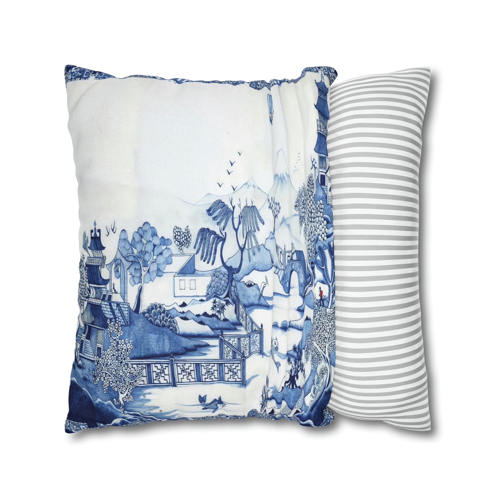 Kate McEnroe New York Chinoiserie Blue Willow PillowcaseThrow Pillow Covers23500032046759768283