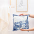 Kate McEnroe New York Chinoiserie Blue Willow Suede Throw Pillow Cover Throw Pillow Covers 20" × 20" 20891464656402478715