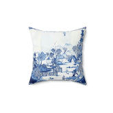 Kate McEnroe New York Chinoiserie Blue Willow Suede Throw Pillow CoverThrow Pillow Covers25922541080256902512