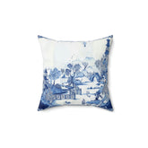 Kate McEnroe New York Chinoiserie Blue Willow Suede Throw Pillow CoverThrow Pillow Covers28581990901922635670