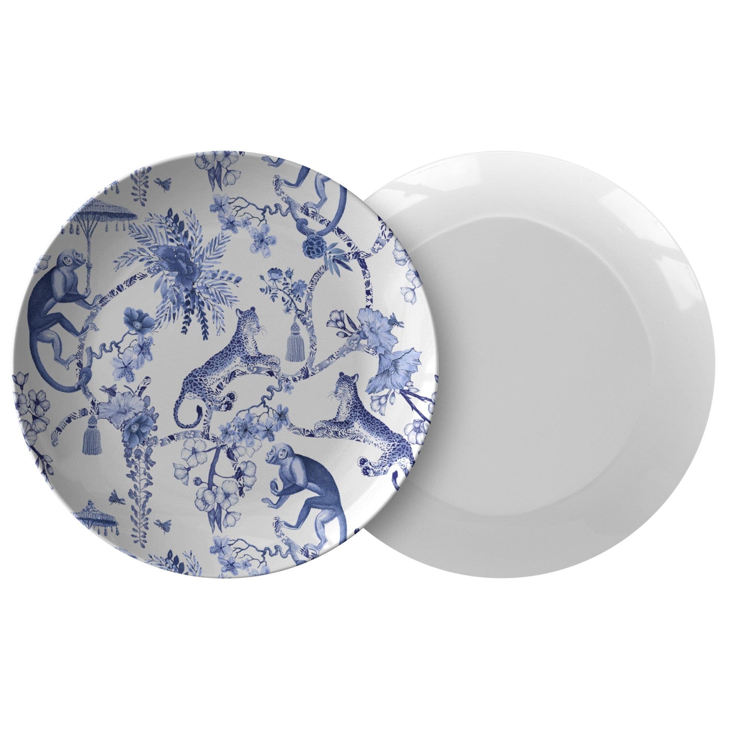 Kate McEnroe New York Chinoiserie Botanical Toile Dinner PlatePlatesP20 - CHI - MON - 11