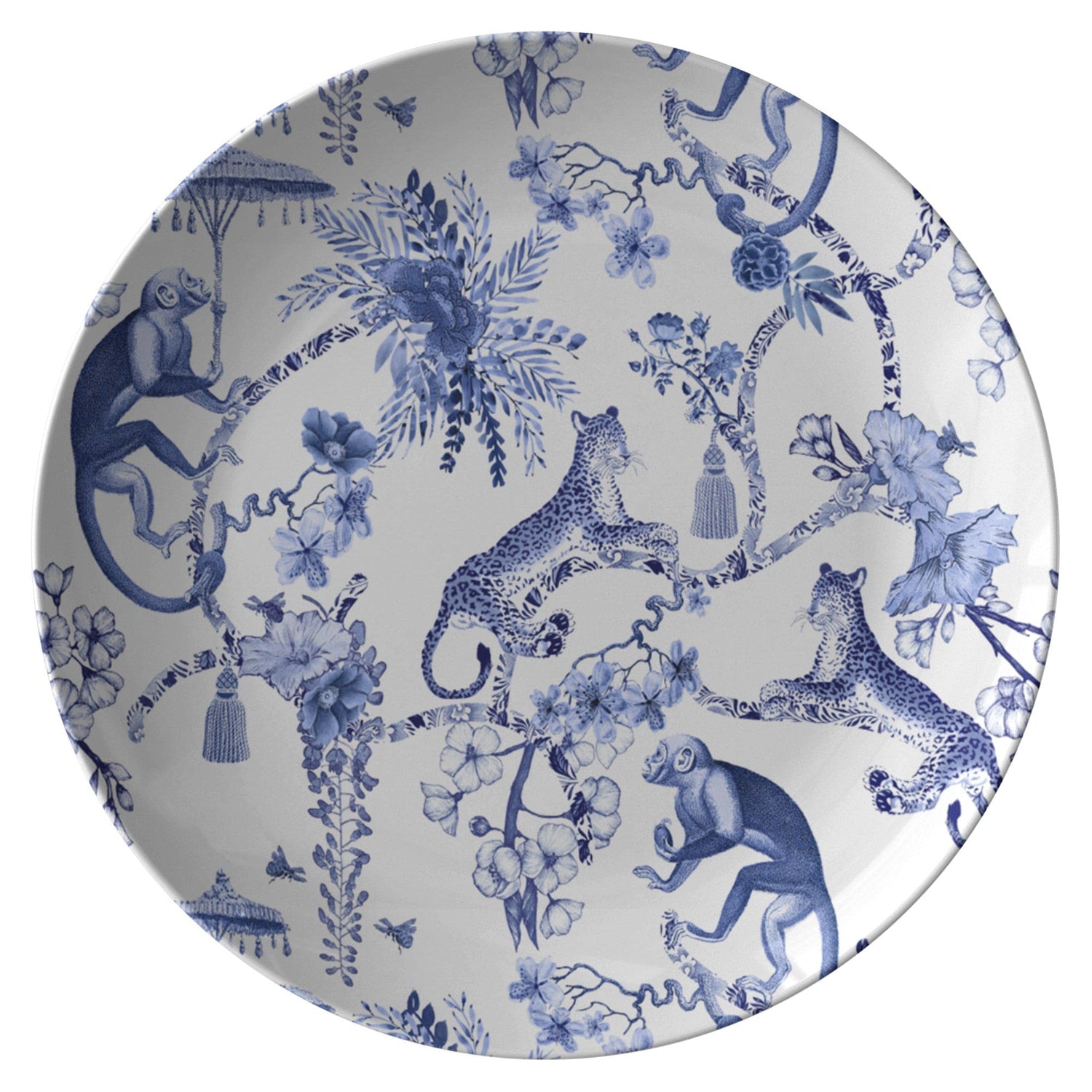 Kate McEnroe New York Chinoiserie Botanical Toile Dinner PlatePlatesP20 - CHI - MON - 11