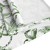 Kate McEnroe New York Chinoiserie Botanical Toile Floral Green, White Table RunnerTable Runners12667842111762238279