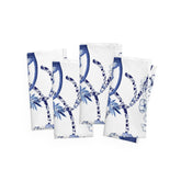 Kate McEnroe New York Chinoiserie Botanical Toile Napkins Set of 4, Floral Blue and White Chinoiserie Jungle Table Linen, Country Farmhouse DecorNapkins31591111042773290028