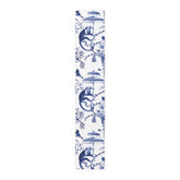 Kate McEnroe New York Chinoiserie Botanical Toile Table Runner, Floral Blue, White Chinoiserie Jungle, Country Farmhouse Grandmillenial Table DecorTable Runners79751148085223957598