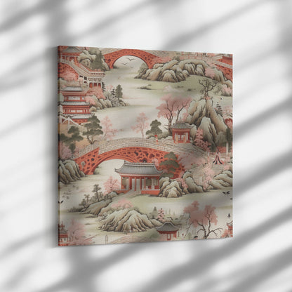 Kate McEnroe New York Chinoiserie Cherry Blossom Landscape Canvas Wall ArtCanvas Wall Art139002