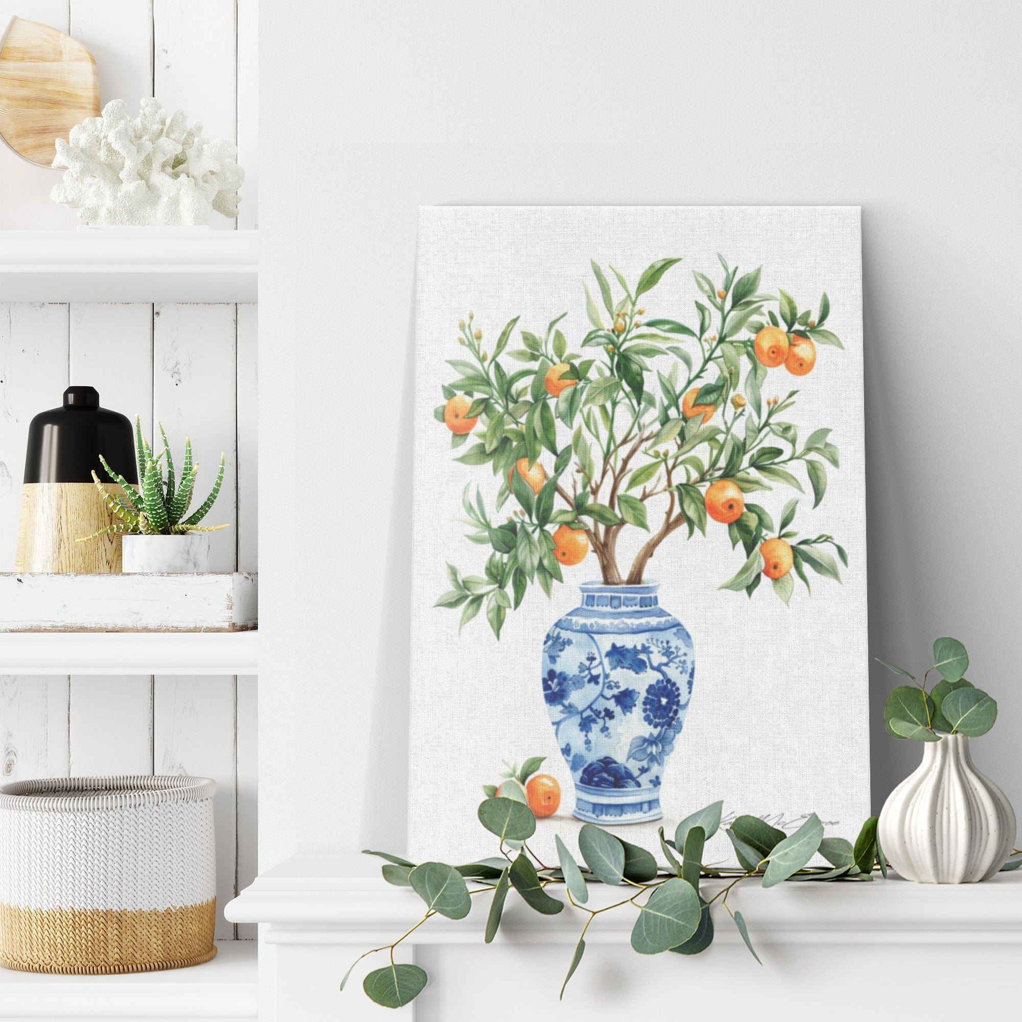 Kate McEnroe New York Chinoiserie Citrus Ginger Jar Canvas Wall ArtCanvas Wall Art139004