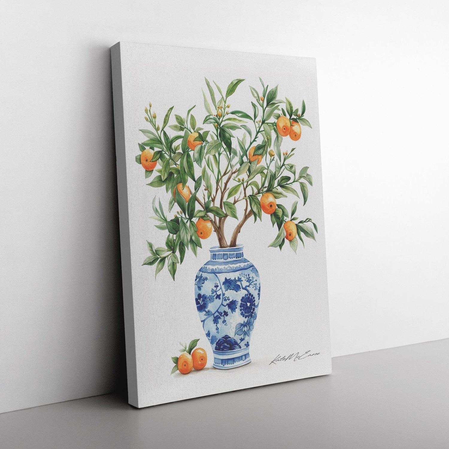 Kate McEnroe New York Chinoiserie Citrus Ginger Jar Canvas Wall ArtCanvas Wall Art139004