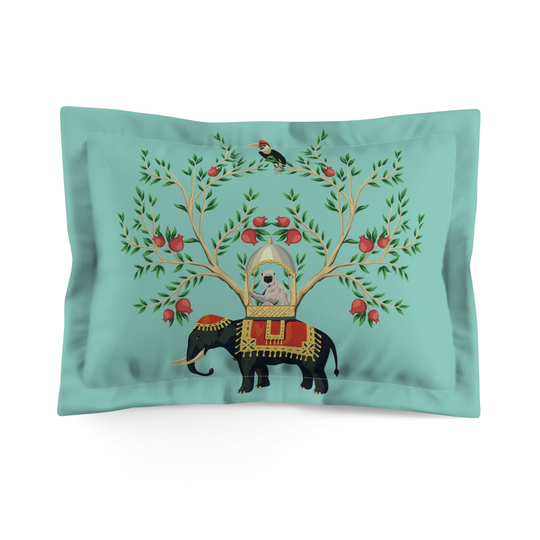 Kate McEnroe New York Chinoiserie Elephant and Pomegranate Tree Pillow Sham Pillow Shams Standard 28066352313400763220