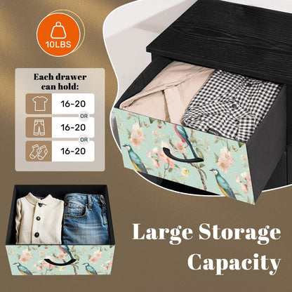 Kate McEnroe New York Chinoiserie Floral Bird and Peony 4 Drawer Dresser Mid Century Modern StorageDressers4pmz9aRGdL