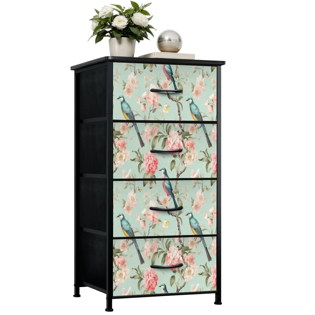 Kate McEnroe New York Chinoiserie Floral Bird and Peony 4 Drawer Dresser Mid Century Modern StorageDressers4pmz9aRGdL