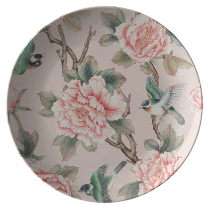 Kate McEnroe New York Chinoiserie Floral Bird Dinner Plate Plates