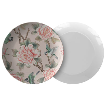 Kate McEnroe New York Chinoiserie Floral Bird Dinner Plate Plates Single 9820SINGLE