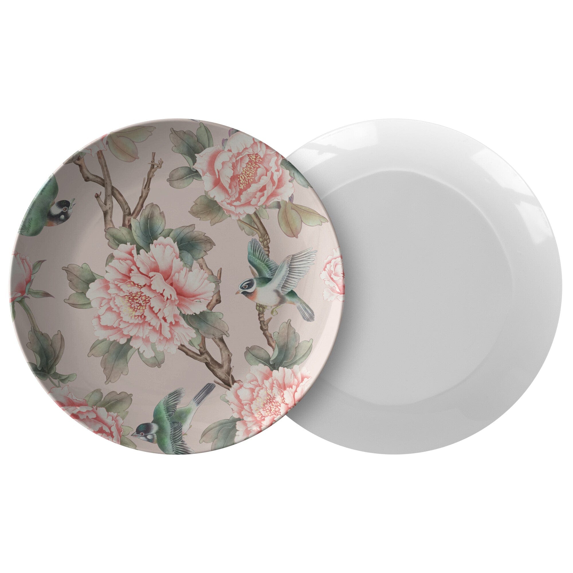 Kate McEnroe New York Chinoiserie Floral Bird Dinner PlatePlatesP20 - SWA - PEO - 37S