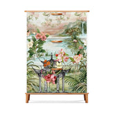 Kate McEnroe New York Chinoiserie Floral Shoe Cabinet, Oriental Botanical Mudroom Organizer, Entryway Storage UnitShoe StorageXtNN3DRq0G