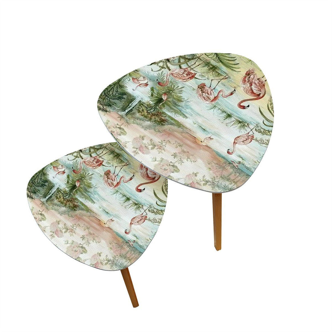 Kate McEnroe New York Chinoiserie Garden Pagoda Nesting Tables, Oriental Floral Decor, Vintage Style Botanical End TableAccent Tables1lDdkdiZZ3
