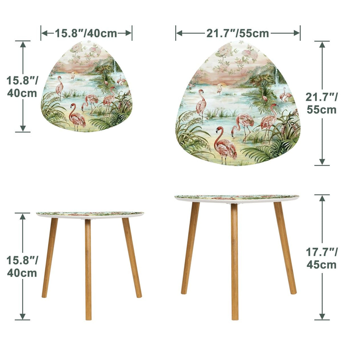 Kate McEnroe New York Chinoiserie Garden Pagoda Nesting Tables, Oriental Floral Decor, Vintage Style Botanical End TableNesting Tables1lDdkdiZZ3