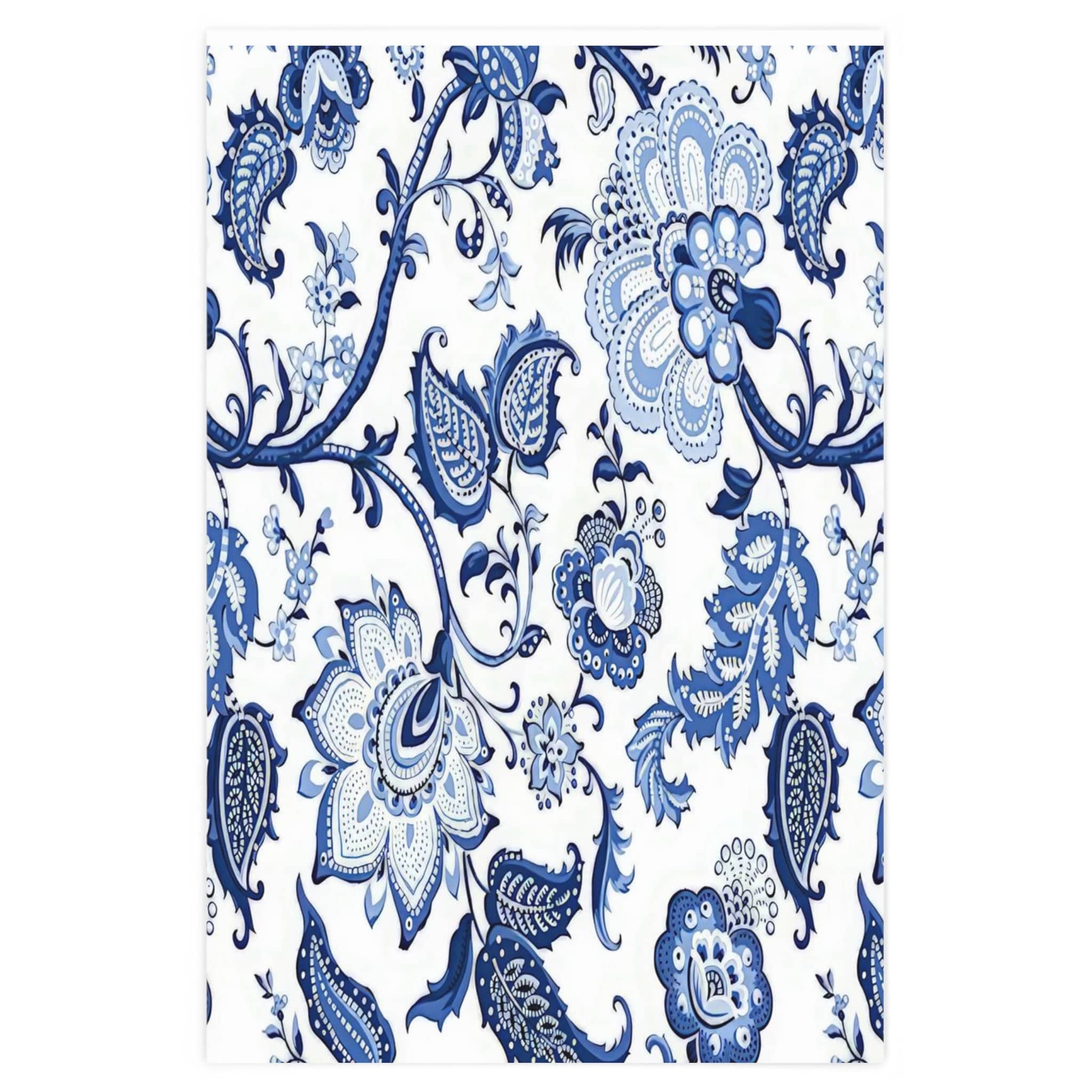 Kate McEnroe New York Chinoiserie Jacobean Floral Wrapping Paper, Country Farmhouse Grandmillenial Gift WrapWrapping Paper12001451061962380588