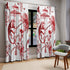 Kate McEnroe New York Chinoiserie Jungle Botanical Toile Window Curtains, Red, White Chinoiserie Floral Drapes, Country Farmhouse Decor - 131482623Window CurtainsW3S - CHI - RED - SH1