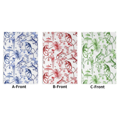 Kate McEnroe New York Chinoiserie Jungle Hand Towel, Exotic Monkey Floral Kitchen Bath TowelHand TowelsNRQMZ0RY - 1