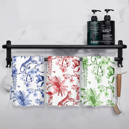 Kate McEnroe New York Chinoiserie Jungle Hand Towel, Exotic Monkey Floral Kitchen Bath TowelHand TowelsNRQMZ0RY - 1