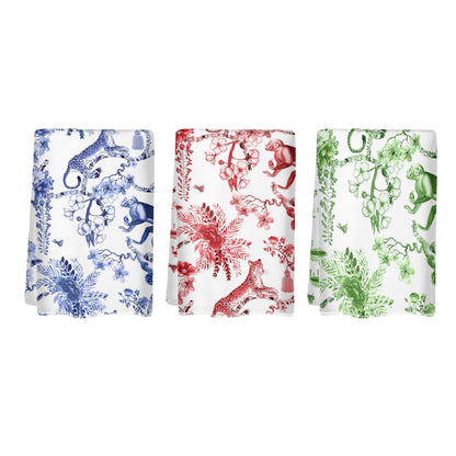 Kate McEnroe New York Chinoiserie Jungle Hand Towel, Exotic Monkey Floral Kitchen Bath TowelHand TowelsNRQMZ0RY - 1