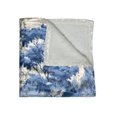 Kate McEnroe New York Chinoiserie Pagoda Floral Crushed Velvet Blanket, Country Farmhouse, Grandmillenial, Rustic Chic Living Room, Bedroom Decor - 122381123Blankets18432458006333650056