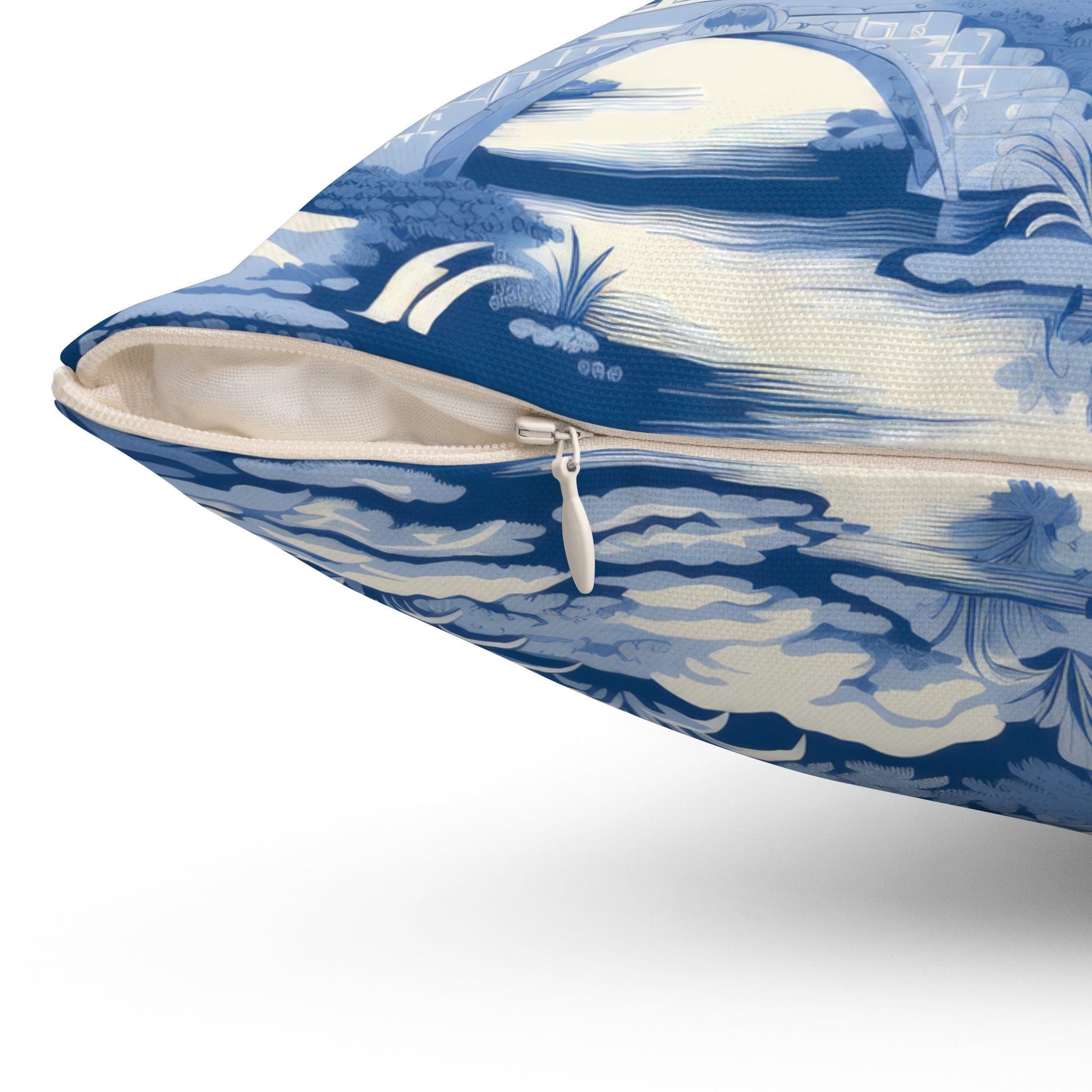 Kate McEnroe New York Chinoiserie Pagoda Floral Throw Pillow, Country Farmhouse Grandmillenial Cushion Covers, Rustic Chic Living Room, Bedroom Decor - 12038823Throw Pillows19813326156271432929